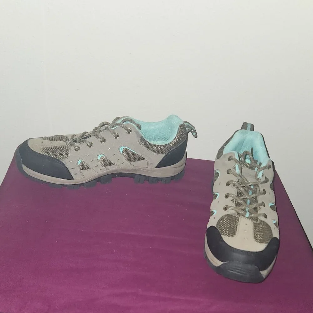 Womens Tan And Light Blue Cushionaire Brig Hiking Boot Size 10 - Picture 5 of 10